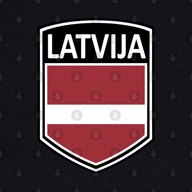 Flag Shield - Latvija by Taylor'd Designs